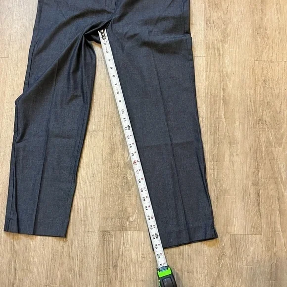 NWT Ann Taylor Factory Signature Straight Crop Pants Charcoal - Picture 8 of 11